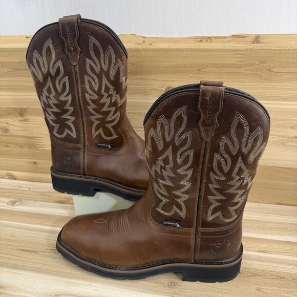 Wolverine Brown Steel Toe Western Work Boots Leather Men’s Size 10.5M main image 13